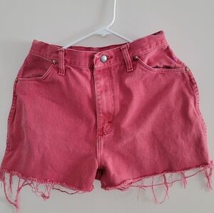Women's Red/Pink Denim Shorts